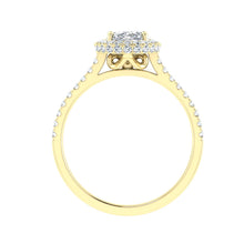 Load image into Gallery viewer, The Denisse - Oval Cut Halo Ring