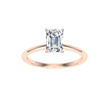Load image into Gallery viewer, The Aniyah- Emerald Cut Solitaire Ring
