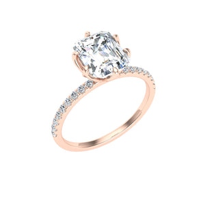 The Saylor  -  Emerald Cut Scalloped Ring