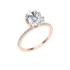 The Kaia - Radiant Cut Scalloped Ring