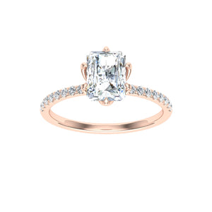 The Frances - Radiant Cut Scalloped Ring
