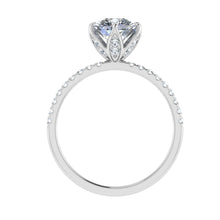 Load image into Gallery viewer, The Edith - Asscher Cut Hidden Halo Ring