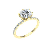 Load image into Gallery viewer, The Edith - Asscher Cut Hidden Halo Ring