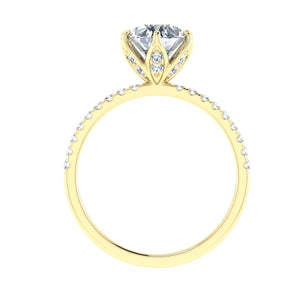 The  Celeste - Oval Cut Scalloped Ring