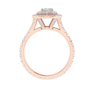The Flora - Oval Cut Double Halo Ring