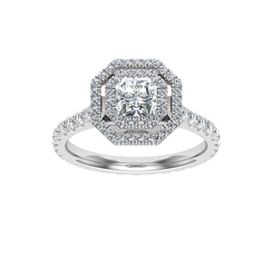 The Rylee - Asscher Cut Double Halo Ring