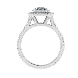 The Katalina - Emerald Cut Double Halo Ring