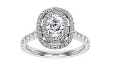 Load image into Gallery viewer, The Kareena - Oval Cut Halo Ring