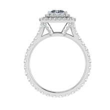 Load image into Gallery viewer, The Dahlia - Princess Cut Halo Ring