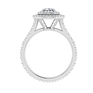 The Virginia - Round Cut Double Halo Ring