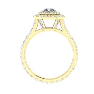 The Adriana - Asscher Cut Halo Ring