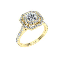 Load image into Gallery viewer, The Rylee - Asscher Cut Double Halo Ring