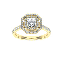 Load image into Gallery viewer, The Adriana - Asscher Cut Halo Ring