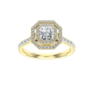 The Rylee - Asscher Cut Double Halo Ring