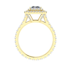 Load image into Gallery viewer, The Everleigh - Princess Cut Double Halo Ring