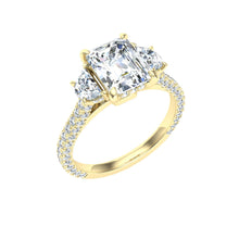 Load image into Gallery viewer, The Leia - Emerald 3 Stone Ring