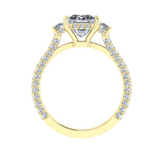 Load image into Gallery viewer, The Amina - Princess 3 Stone Ring