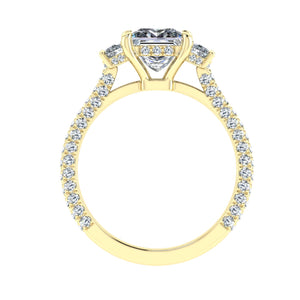 The Amina - Princess 3 Stone Ring