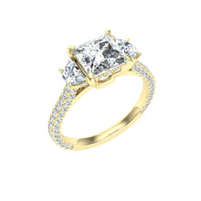 Load image into Gallery viewer, The Amina - Princess 3 Stone Ring