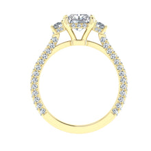 Load image into Gallery viewer, The Amari - Radiant  3 Stone Ring