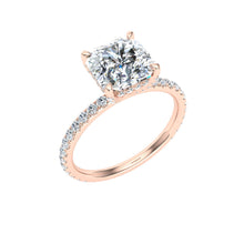 Load image into Gallery viewer, The Winter - Asscher Cut Hidden Halo Ring