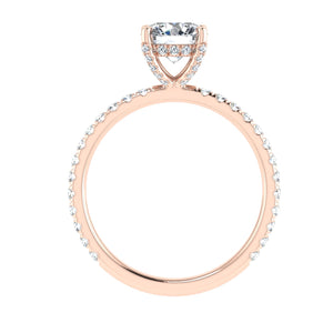 The Giselle - Round Cut Hidden Halo Ring