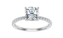 Load image into Gallery viewer, The Lilith - Cushion Cut Hidden Halo Ring