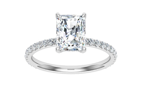 The Sutton - Radiant Cut Hidden Halo Ring