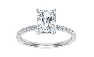 The Sutton - Radiant Cut Hidden Halo Ring