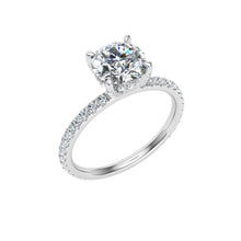 Load image into Gallery viewer, The Giselle - Round Cut Hidden Halo Ring