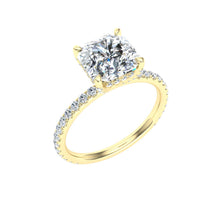 Load image into Gallery viewer, The Winter - Asscher Cut Hidden Halo Ring