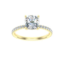 Load image into Gallery viewer, The Lilith - Cushion Cut Hidden Halo Ring