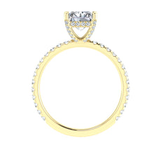 Load image into Gallery viewer, The Sutton - Radiant Cut Hidden Halo Ring