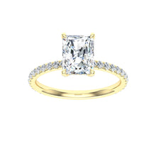 Load image into Gallery viewer, The Sutton - Radiant Cut Hidden Halo Ring