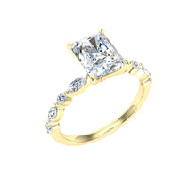 Load image into Gallery viewer, The Trinity - Radiant  Cut Ring