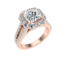 Load image into Gallery viewer, The Karter - Asscher Cut Halo Ring