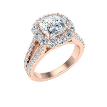 Load image into Gallery viewer, The Nancy - Cushion Cut Halo Ring