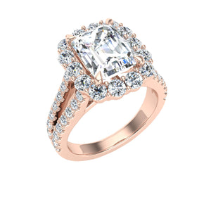 The Kandence - Emerald Cut Halo Ring