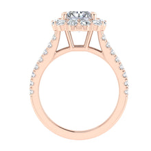 Load image into Gallery viewer, The Barbara - Radiant Cut Halo Ring