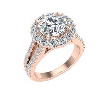 Load image into Gallery viewer, The khalani - Round Cut Halo Ring