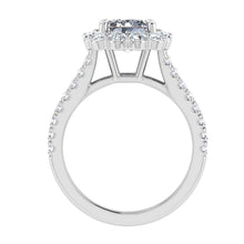 Load image into Gallery viewer, The Kandence - Emerald Cut Halo Ring