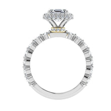 Load image into Gallery viewer, The Athena - Asscher Cut Double Edge Halo Ring
