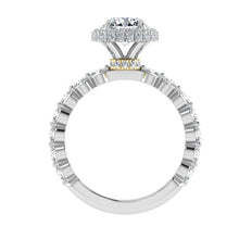 Load image into Gallery viewer, The Kailani - Round Cut Double Edge Halo Ring