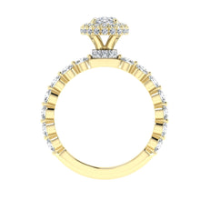 Load image into Gallery viewer, The Myra - Oval Cut Double Edge Halo Ring