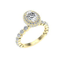 Load image into Gallery viewer, The Mckenna - Oval Cut Double Edge Halo Ring