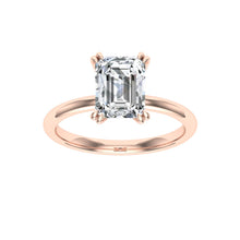 Load image into Gallery viewer, The Paislee - Double Claw Emerald Cut Ring