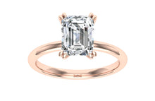 Load image into Gallery viewer, The Della - Double Claw Emerald Cut Ring