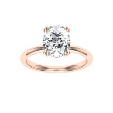Load image into Gallery viewer, The Cataleya - Double Claw Oval Cut Ring