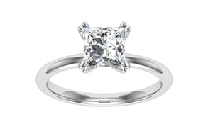 The Daphne - Double Claw Princess Cut Ring