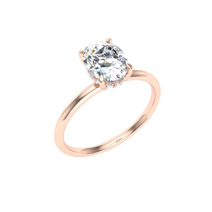The Mabel - Oval Cut Hidden Halo Ring